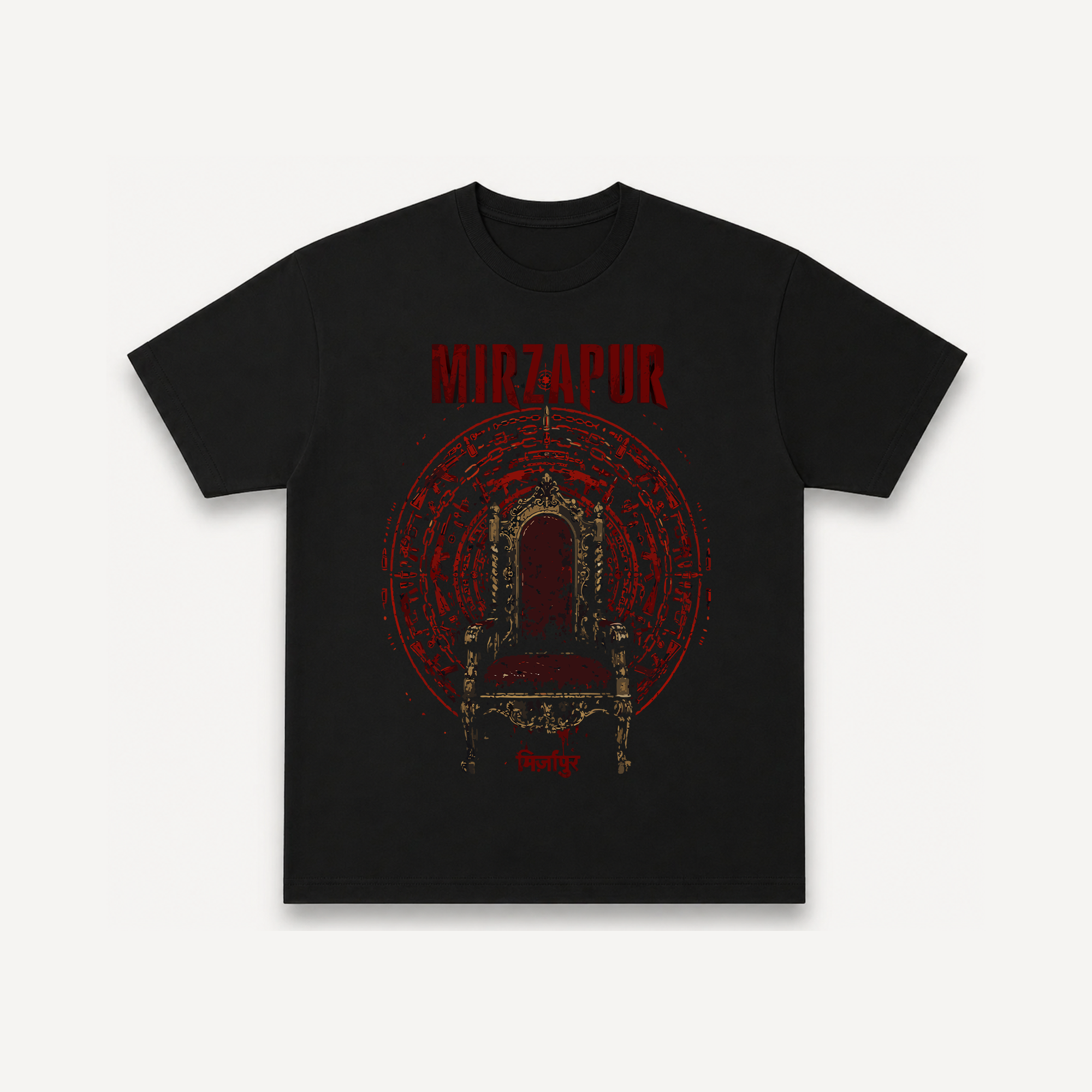 Mirzapur The Movie The Throne Black Regular Tee