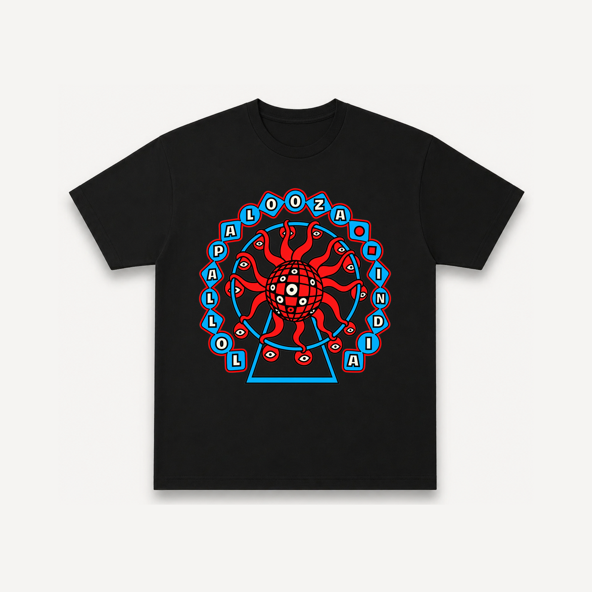 Lolla 2026 Ferris Wheel Black Regular Tee