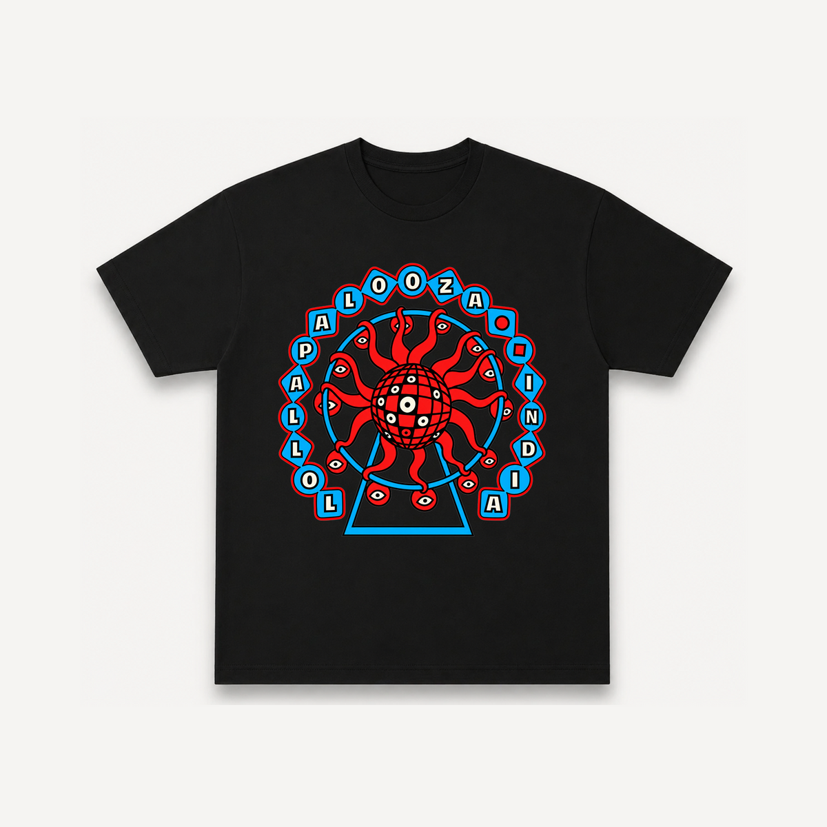 Lolla 2026 Ferris Wheel Black Regular Tee