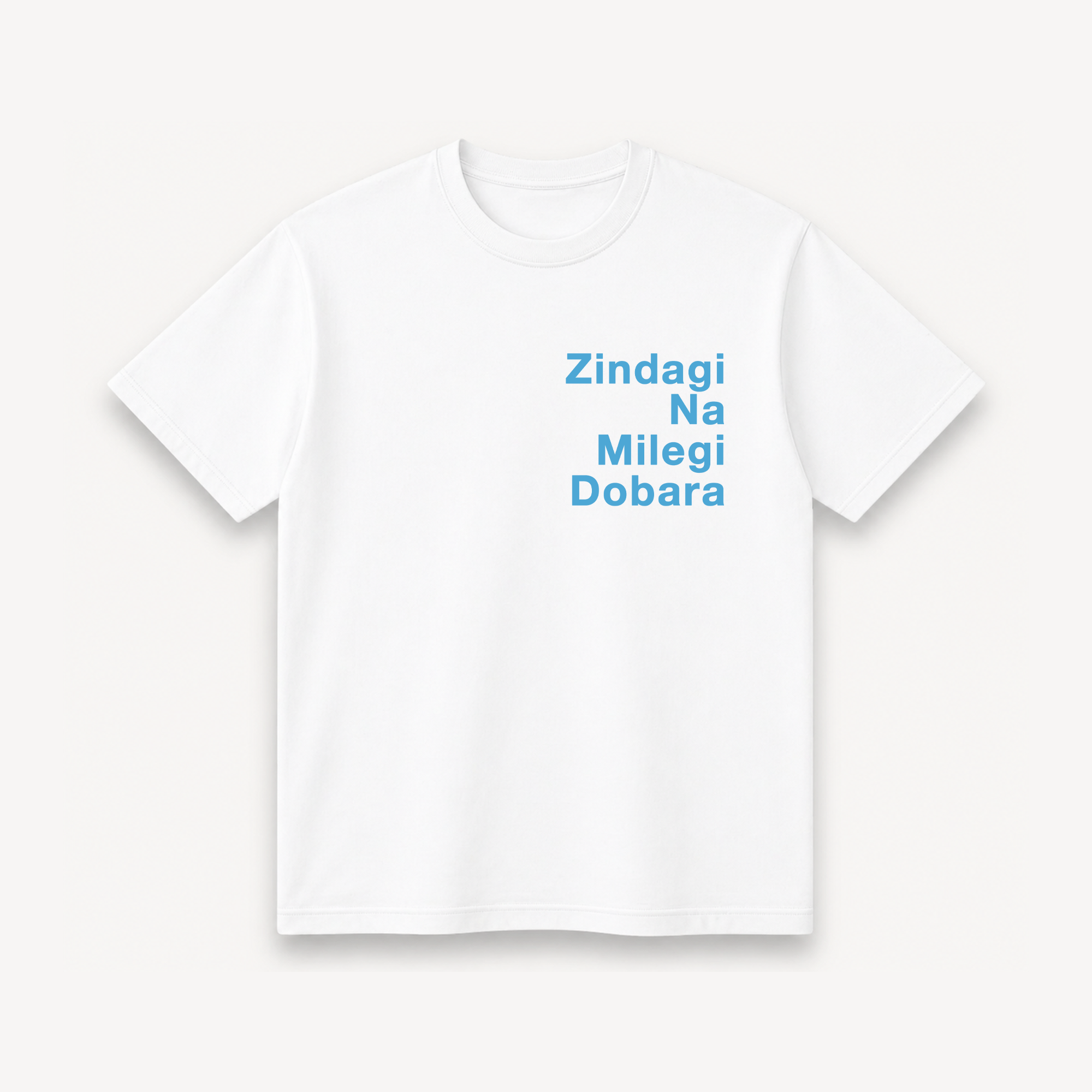 ZNMD Toh Zinda Ho Tum White Regular Tee