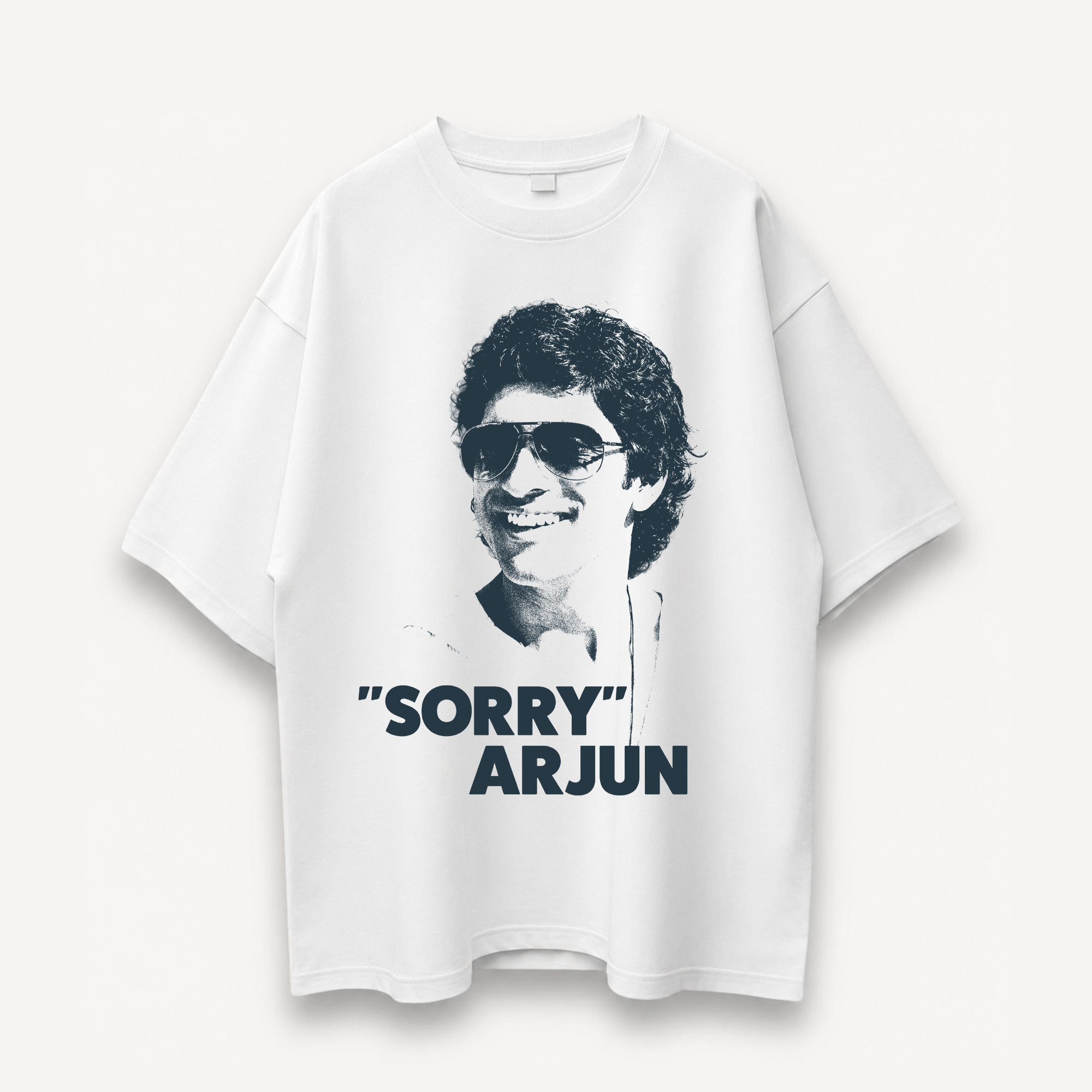 ZNMD Sorry Arjun White Oversized Tee