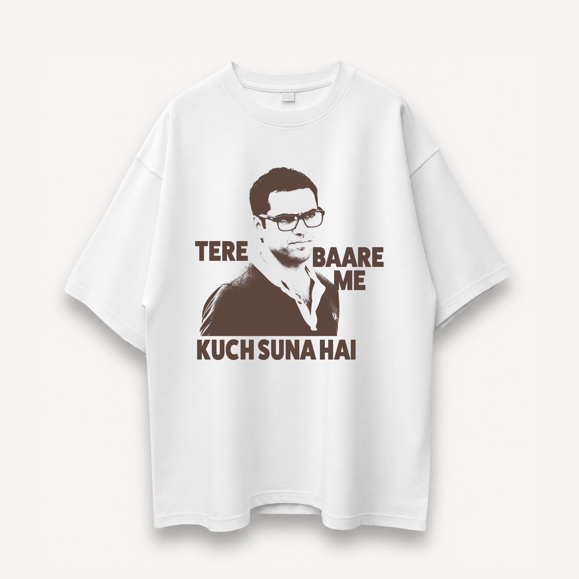 ZNMD Tere Baare Me Kuch Suna Hai White Oversized Tee