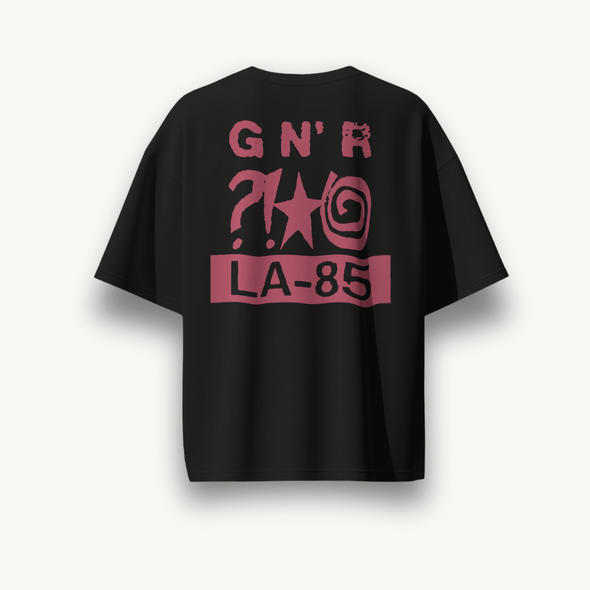 Guns N' Roses LA - 85 Black Oversized Tee - The Noise Culture