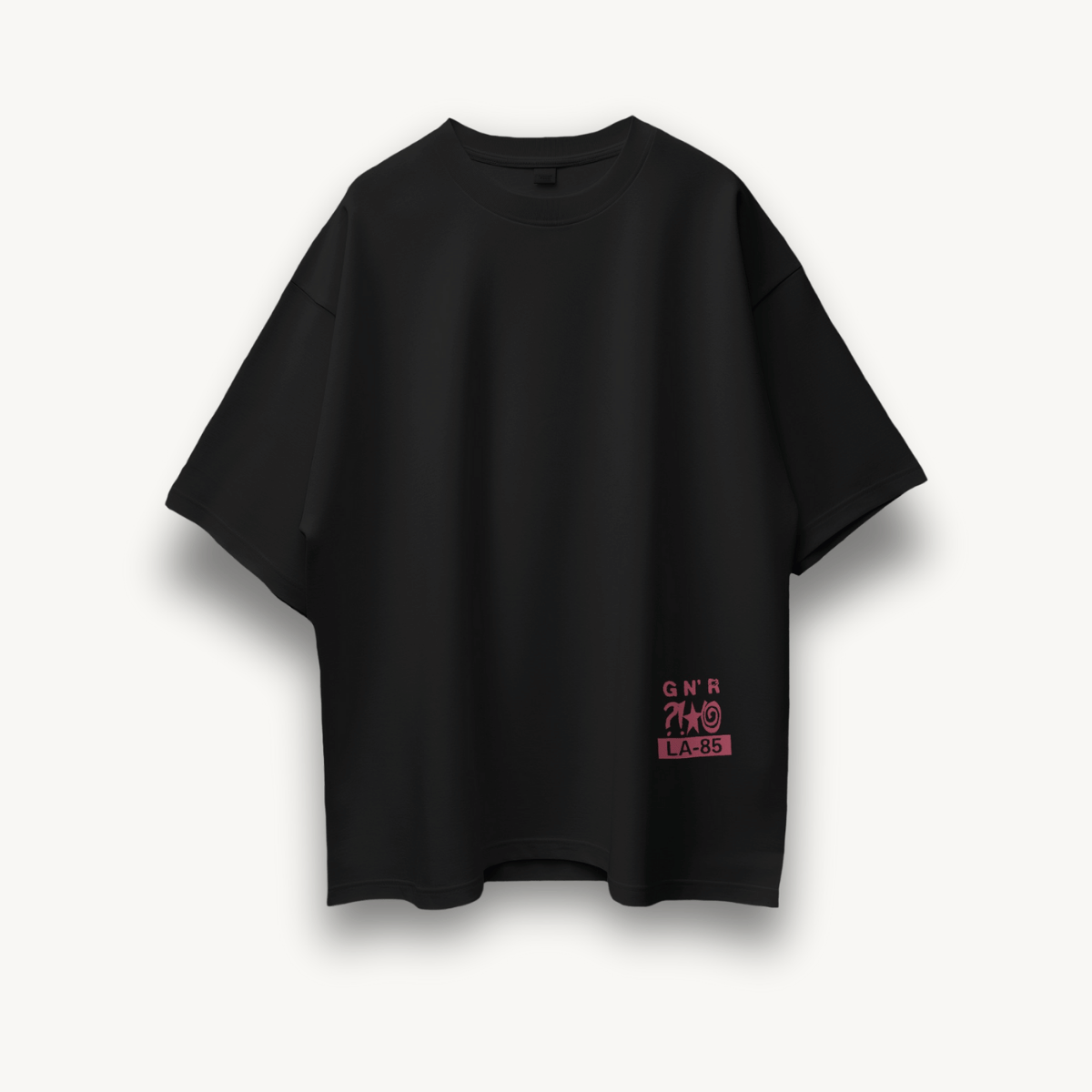 Guns N' Roses LA - 85 Black Oversized Tee - The Noise Culture