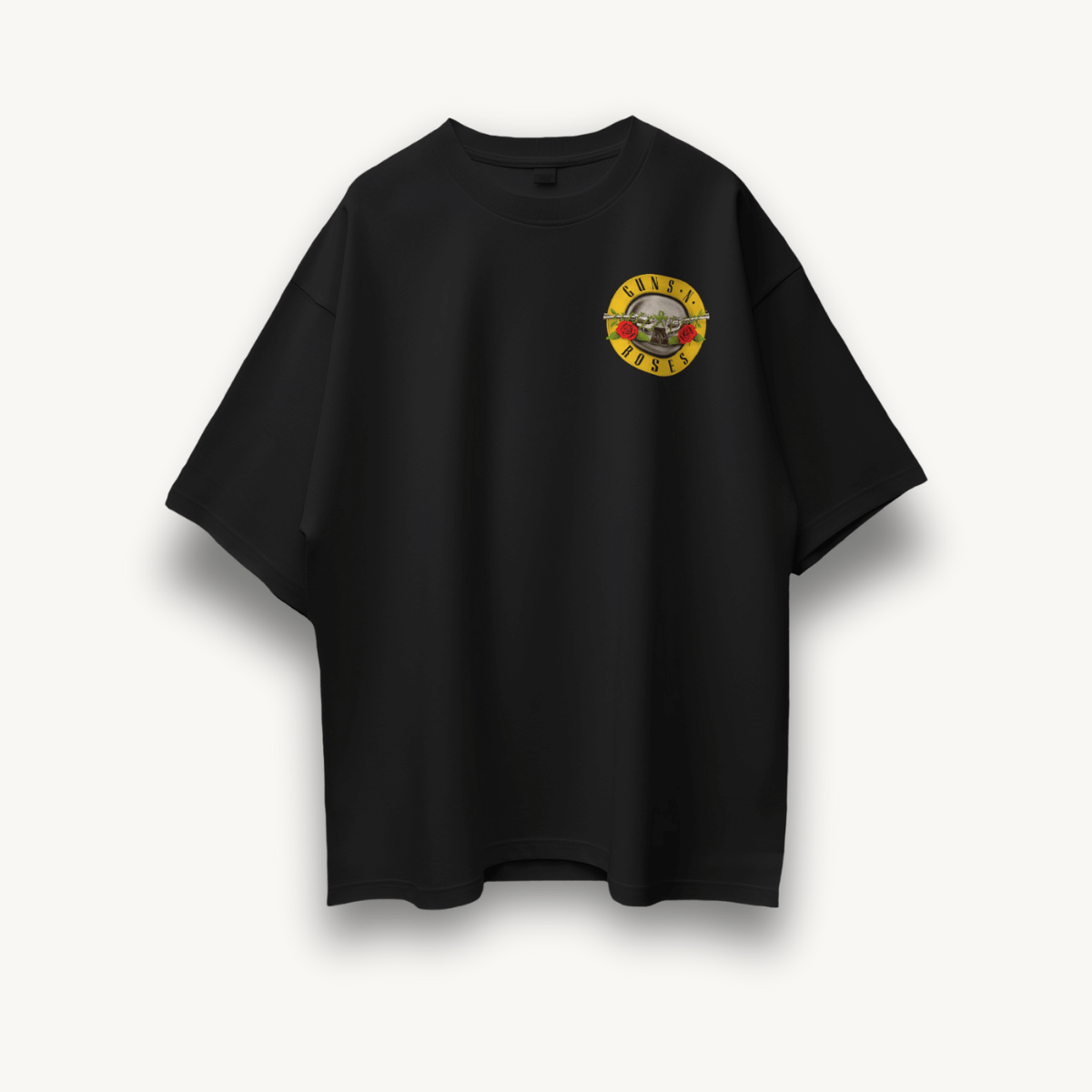 Guns N' Roses Logo Black Oversized Tee - The Noise Culture