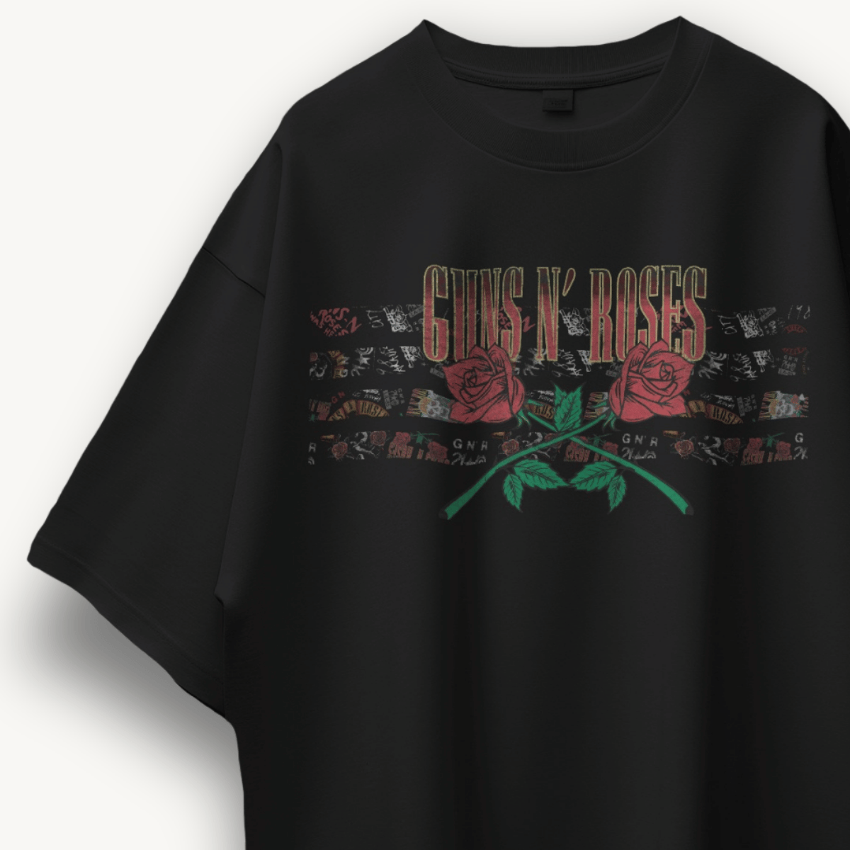 Guns N' Roses UK - 87 White Oversized Tee - The Noise Culture