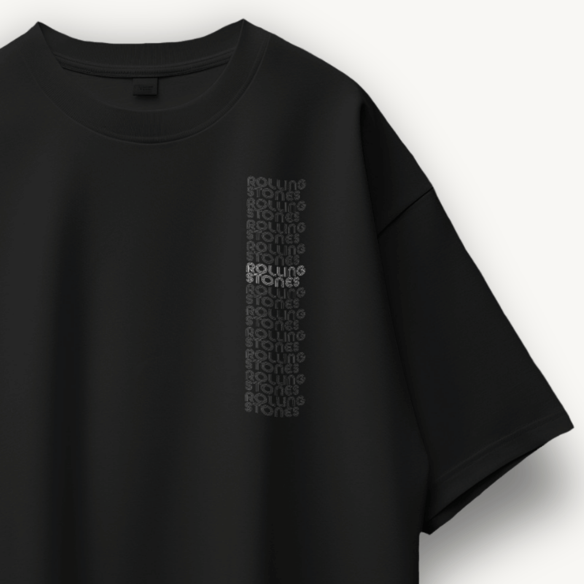 The Rolling Stones Tongue Black Oversized Tee – The Noise Culture The Rolling Stones Tongue Black Oversized Tee – The Noise Culture