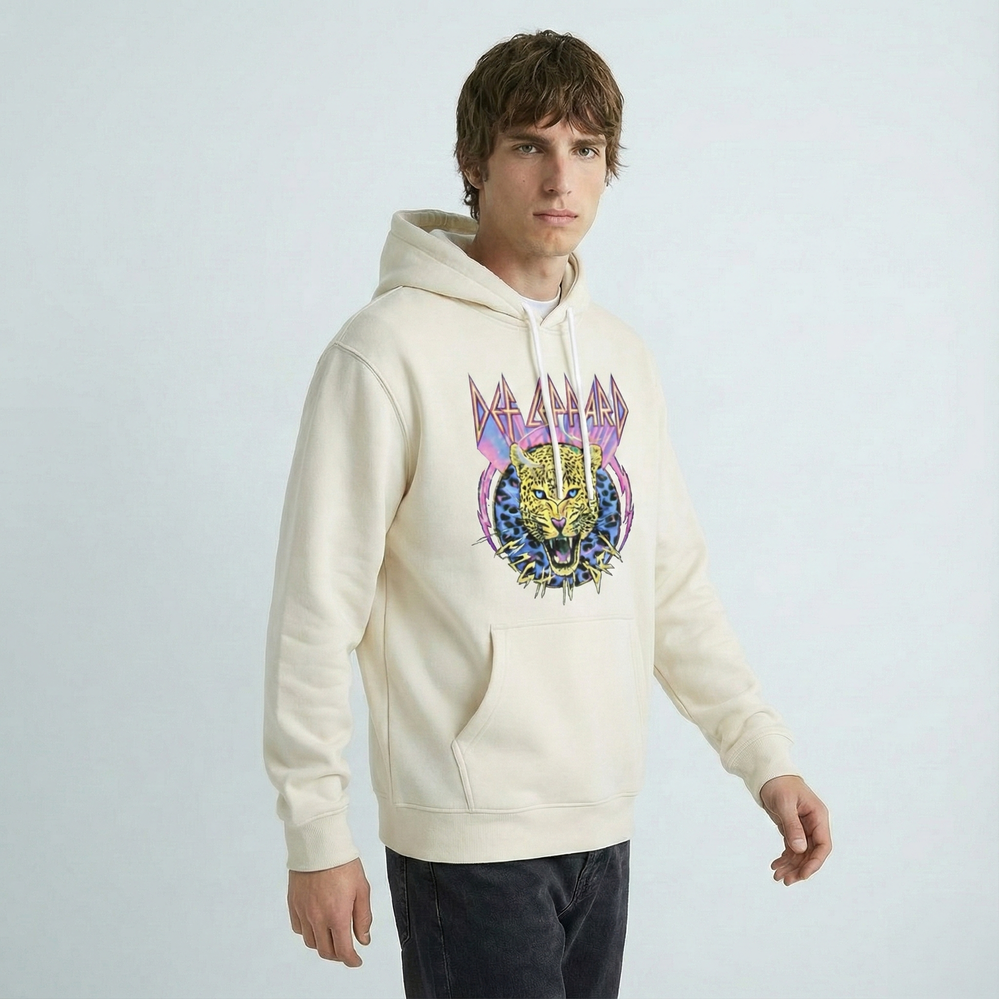Def Leppard Leopard White Hoodie