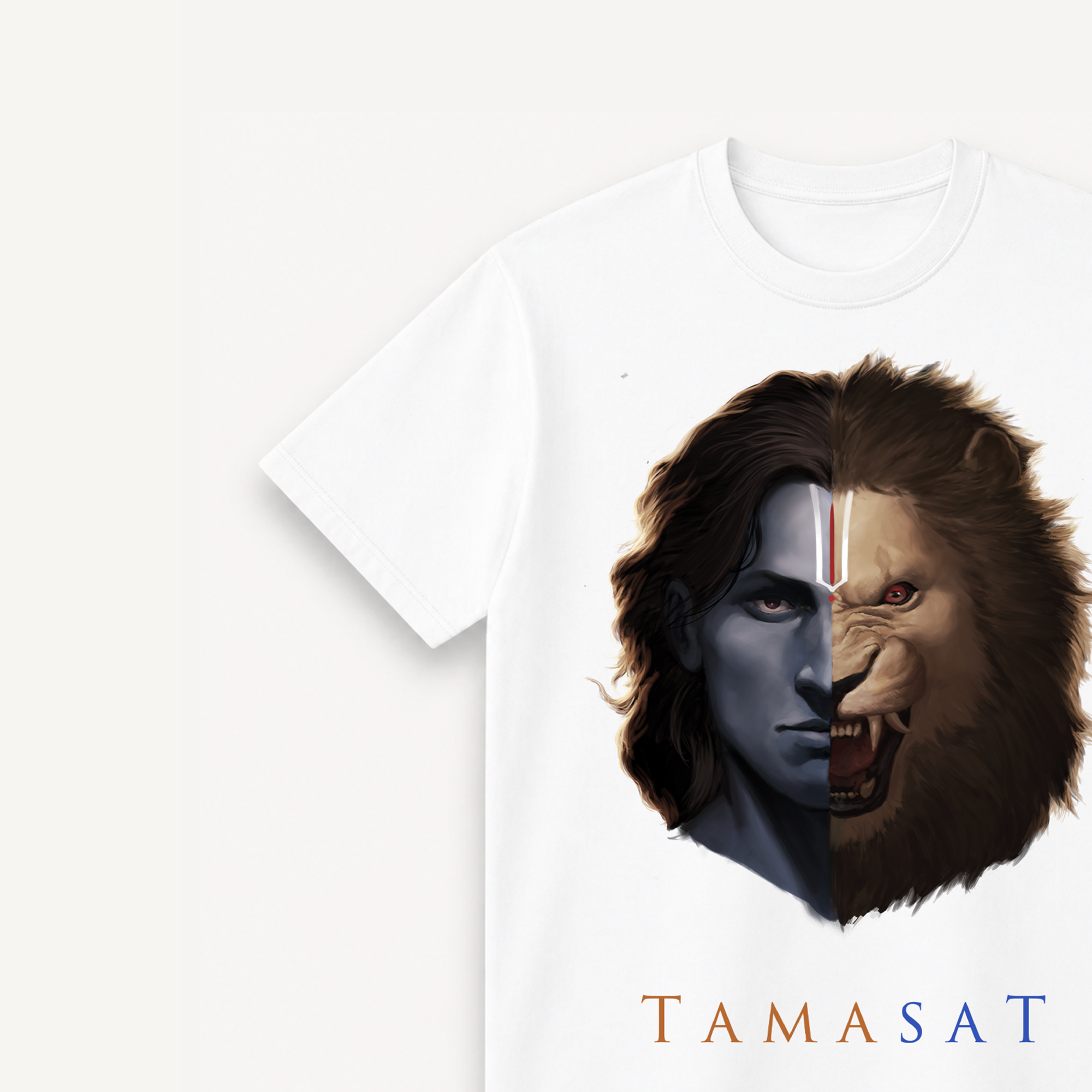 Project Mishram Tamasat White Regular Tee