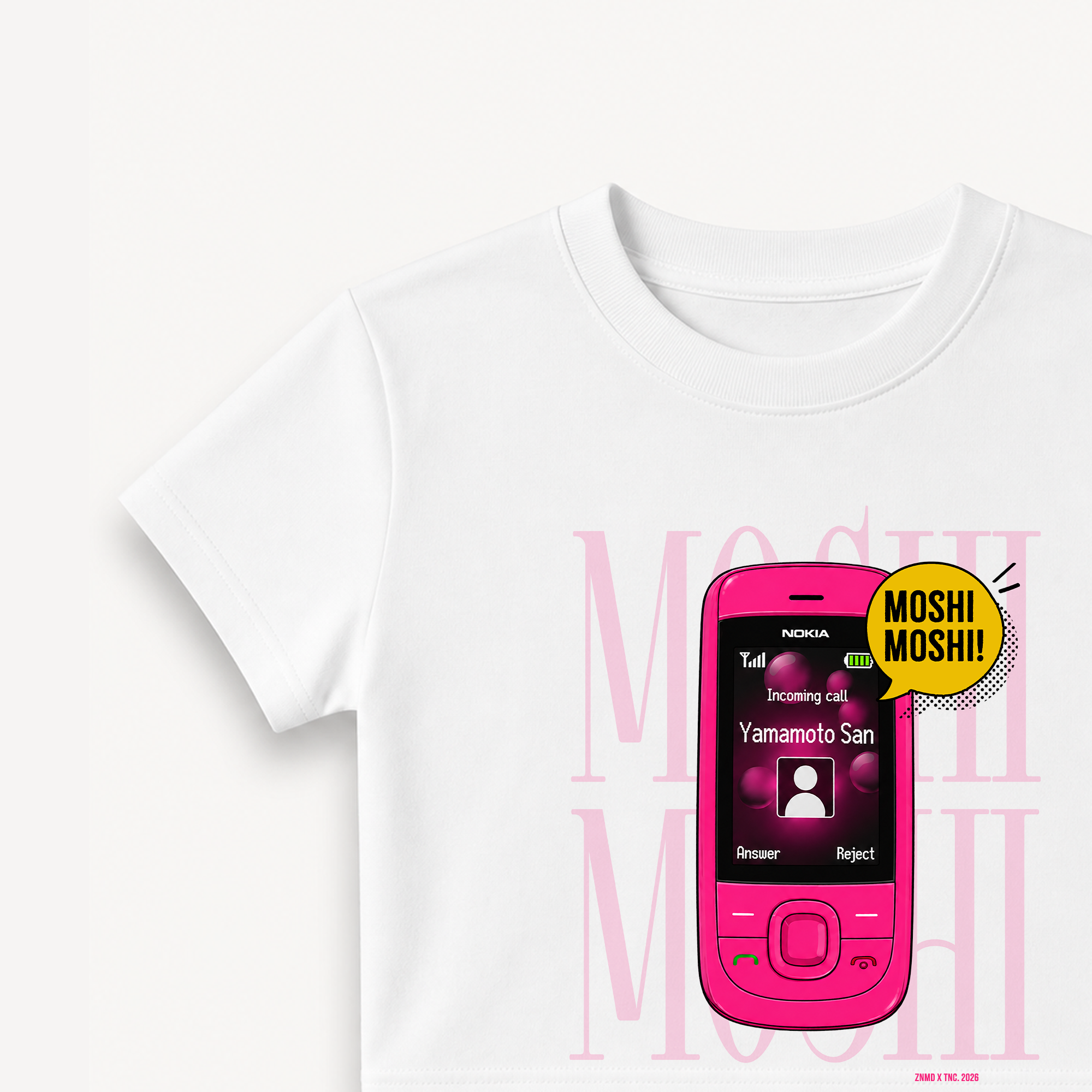 ZNMD Moshi Moshi White Crop Top