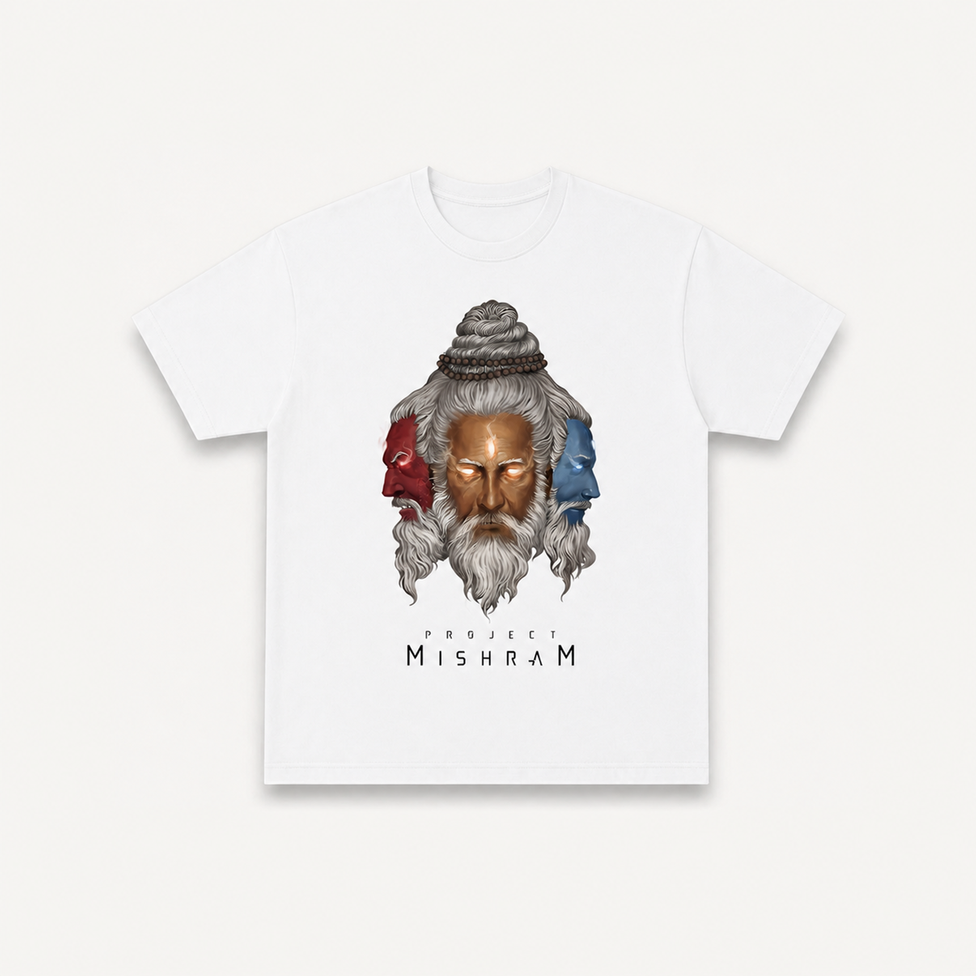 Project Mishram Logo White Regular Tee
