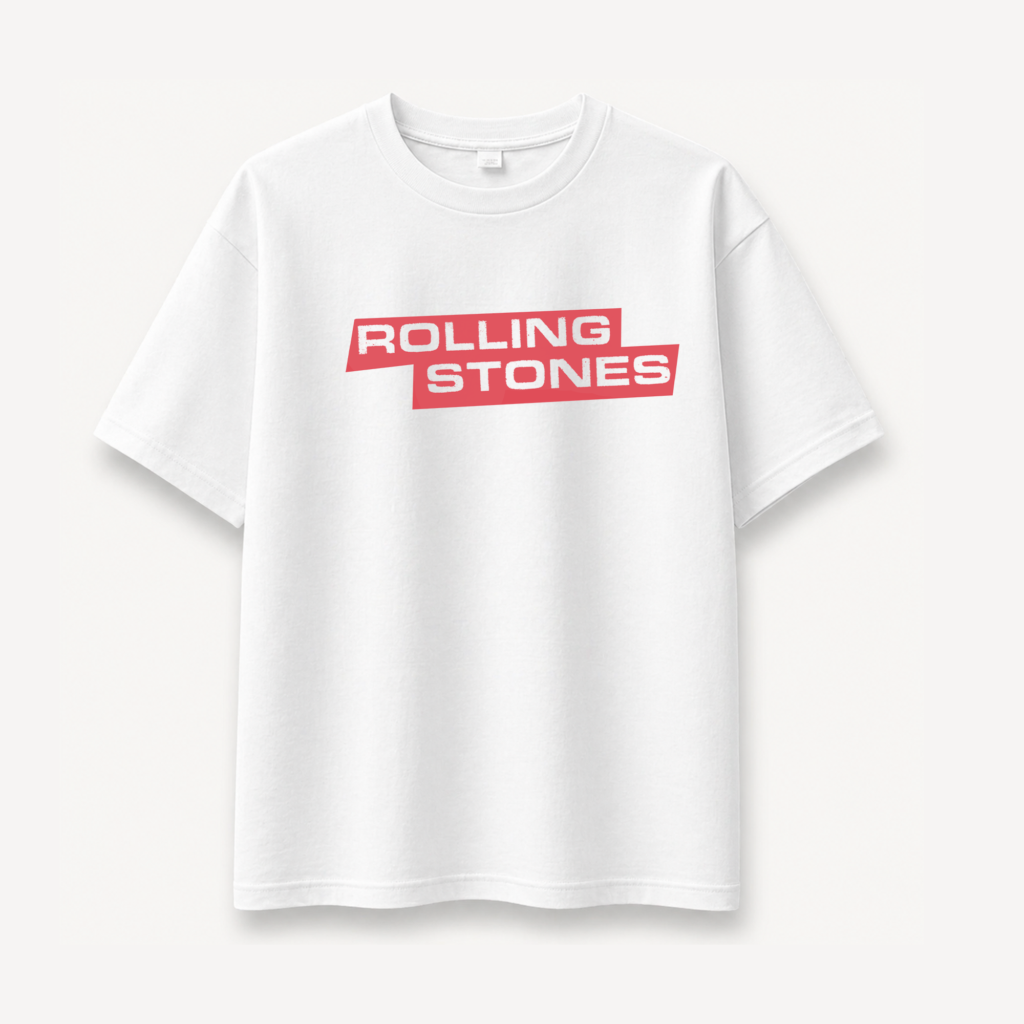 The Rolling Stones Foreign Tongues Pop Art White Relaxed Tee