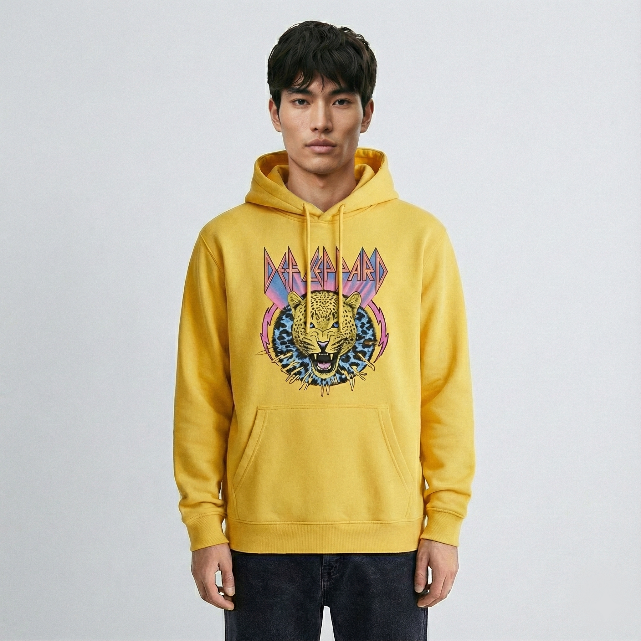 Def Leppard Leopard Mustard Hoodie